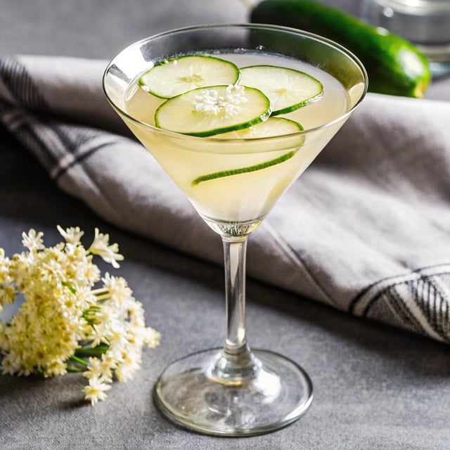 Cucumber Elderflower Gimlet