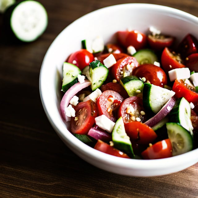 Cucumber Tomato Salad with Greek Dressing