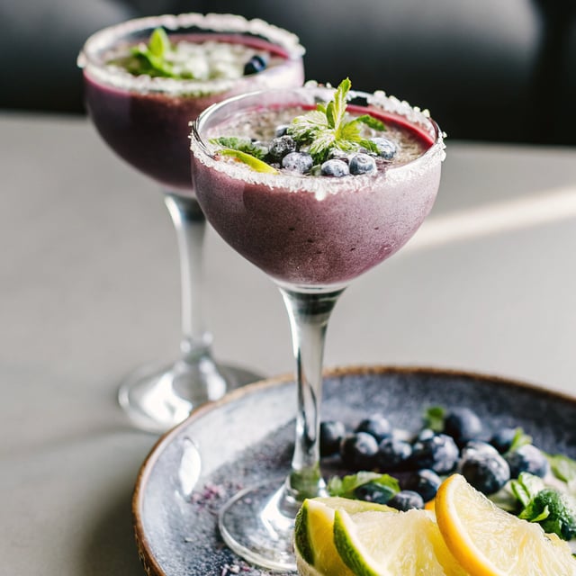 Frozen Blueberry Margaritas