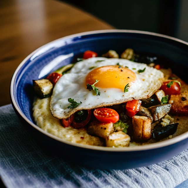 Goat Cheese Polenta with Roasted Vegetables