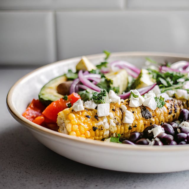 Grilled Summer Salad with Corn, Peppers and Chili-Lime Dressing