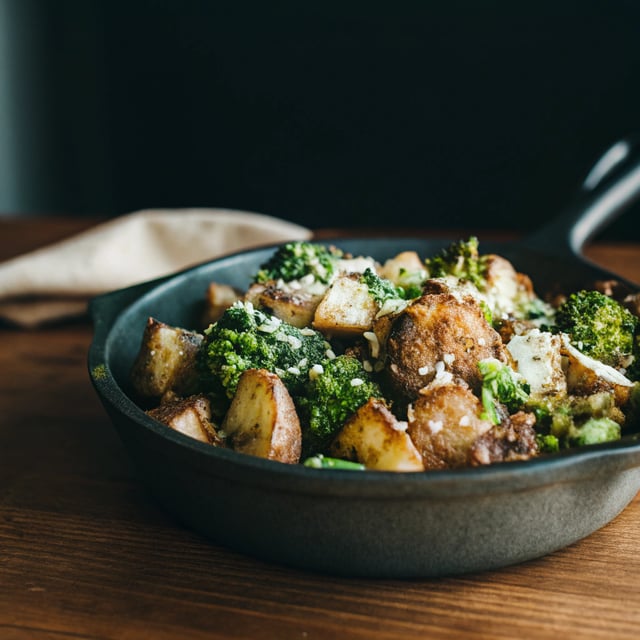 Lemony Roasted Broccoli Rabe & Potatoes