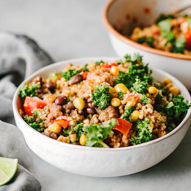 Mexican(ish) Kale & Quinoa Salad