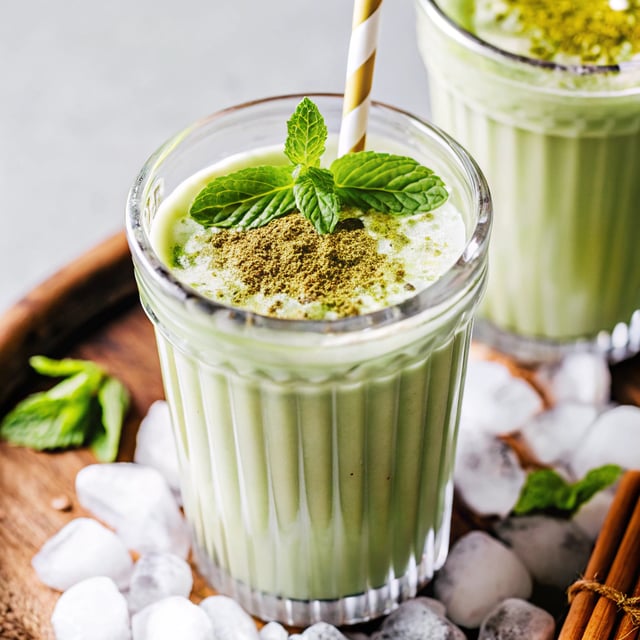 Minty Iced Matcha Latte