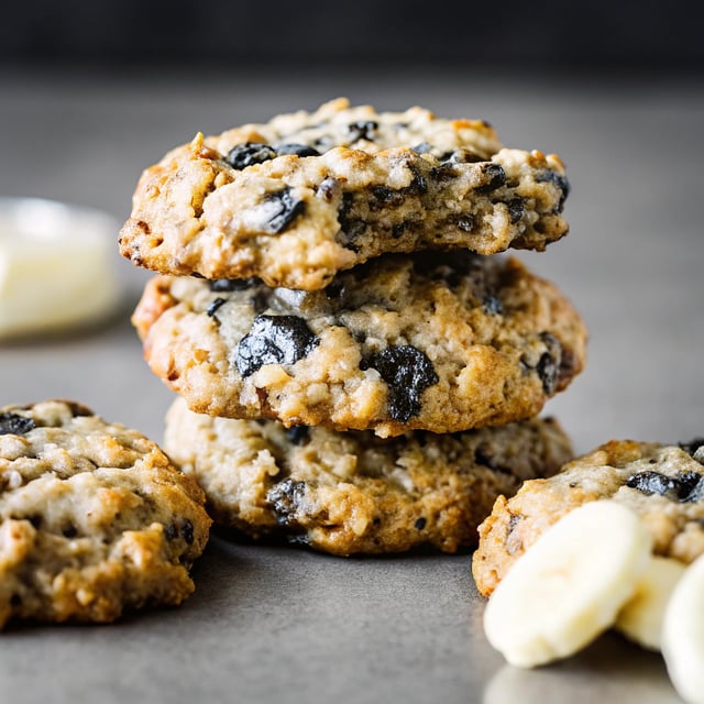 Peanut Butter, Banana, Honey & Oat Chocolate Chip Cookies!