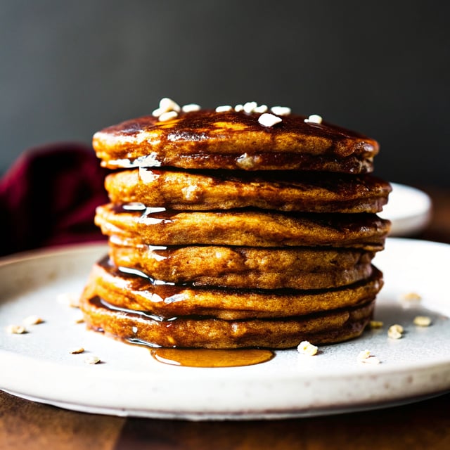Pumpkin Oat Pancakes