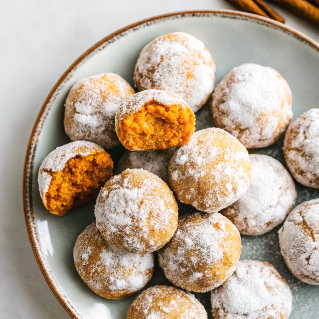 Pumpkin Polvorones (Mexican Wedding Cookies)