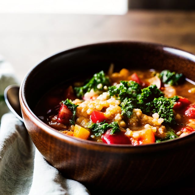 Quinoa Vegetable Soup with Kale