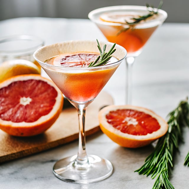 Ruby Red and Rosemary Honey Cocktail