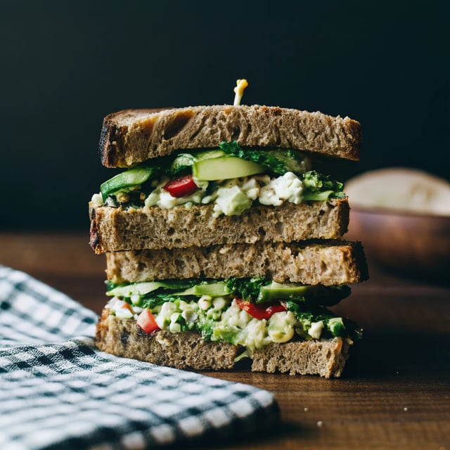 Simple Greek Avocado Sandwich