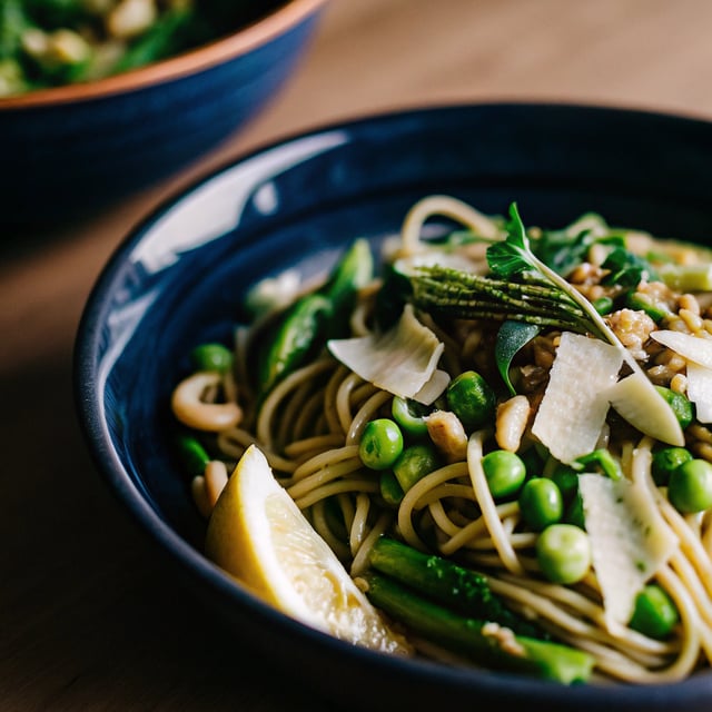 Spring Pea and Asparagus Pasta