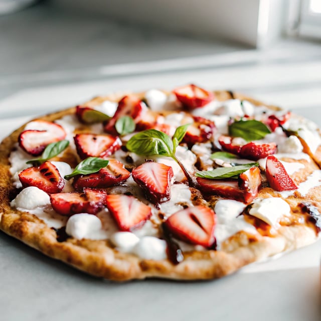 Strawberry, Basil and Balsamic Pizza