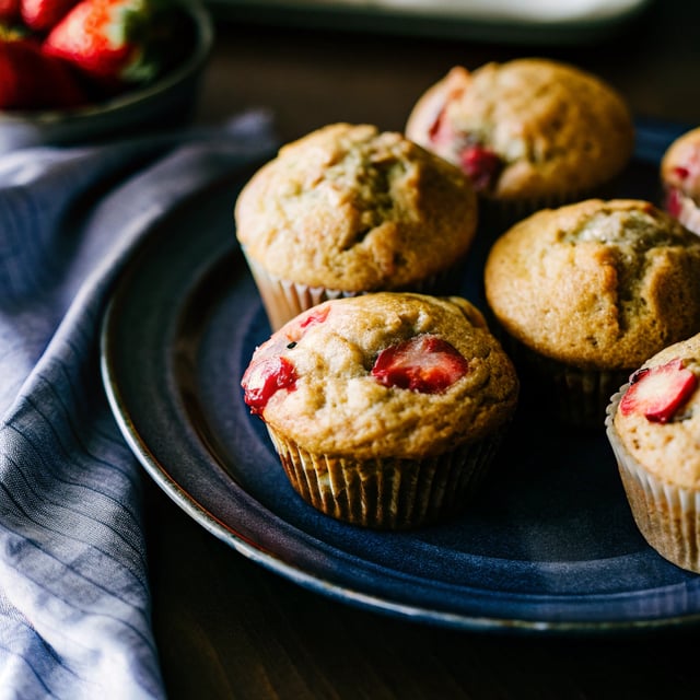Strawberry Oat Muffins