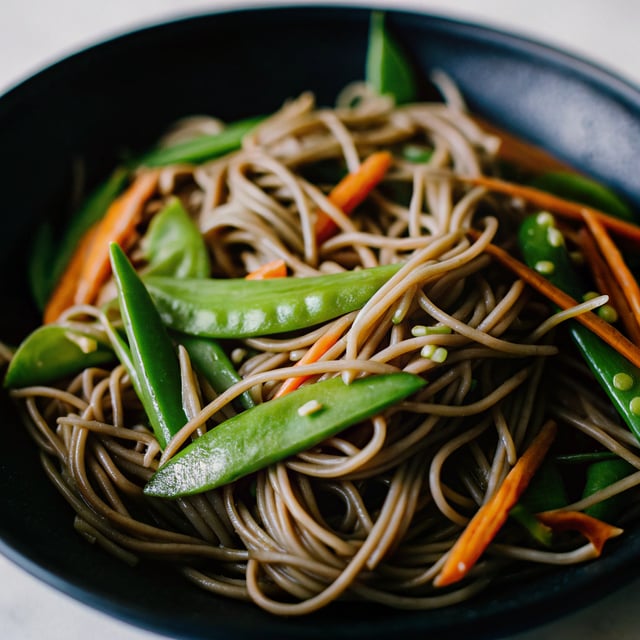 Sugar Snap Pea and Carrot Soba Noodles
