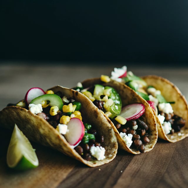 Sweet Corn & Black Bean Tacos