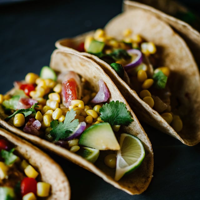 Sweet Corn Salad Wraps