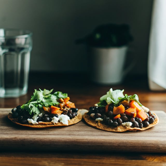 Sweet Potato & Black Bean Tostadas