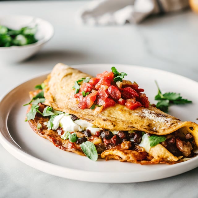 Tex-Mex Omelet with Roasted Cherry Tomato Salsa