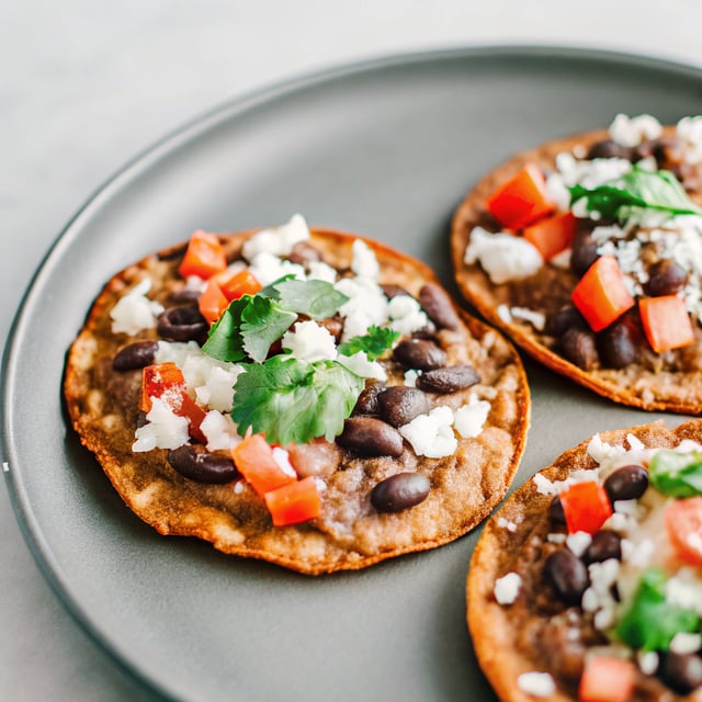 Tomatillo Black Bean Tostadas