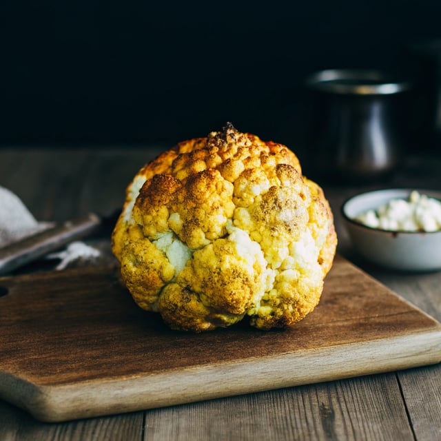 Turmeric-Spiced Whole Roasted Cauliflower