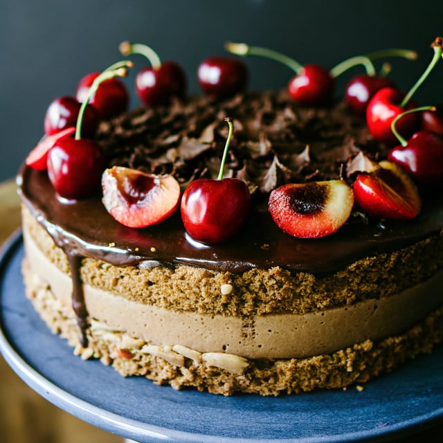 Vegan Cherry Chocolate Cake