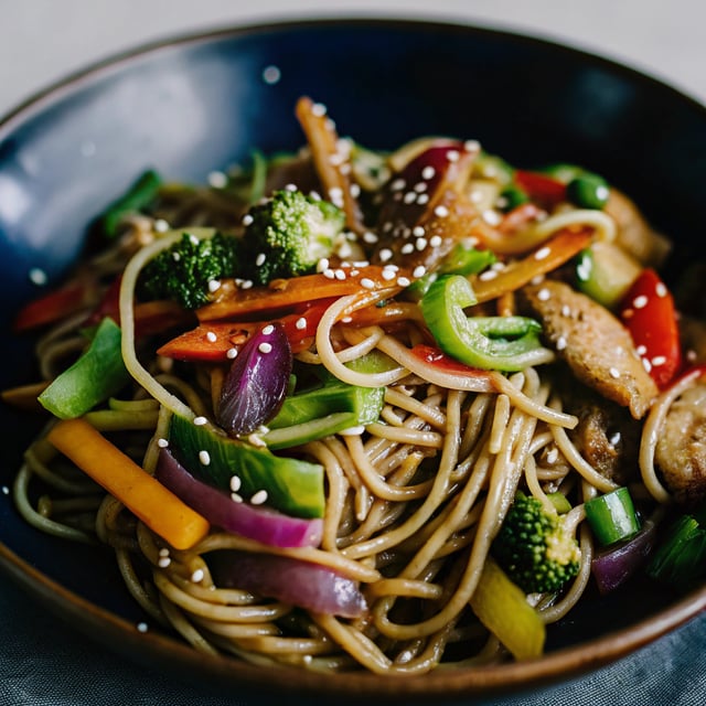 Veggie Teriyaki Stir-Fry with Noodles