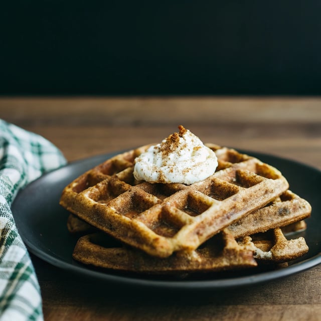 Whole Grain Pumpkin Spice Waffles