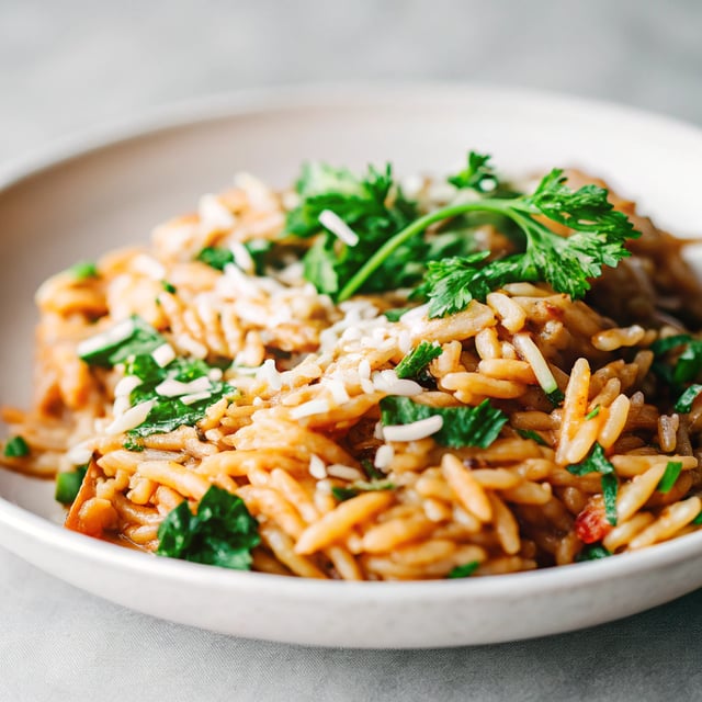 Creamy Spinach Orzo