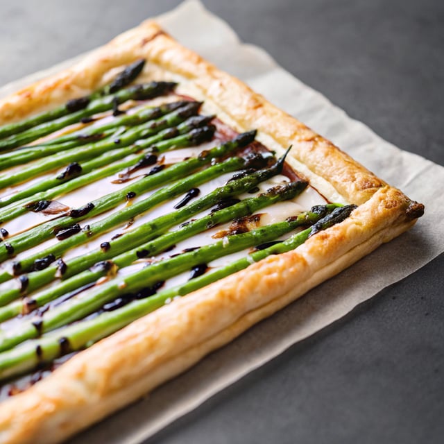 Asparagus Tart with Balsamic Reduction