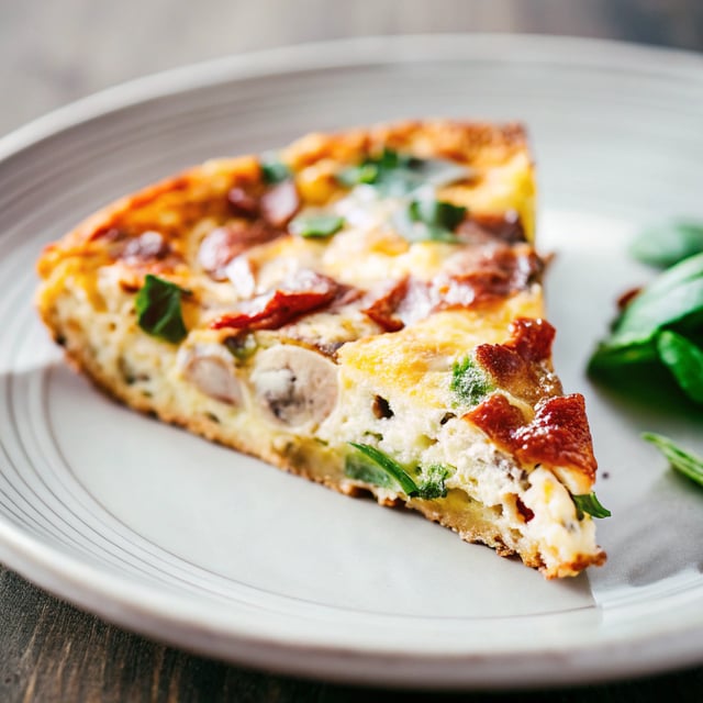 Bacon Mushroom Spinach Frittata