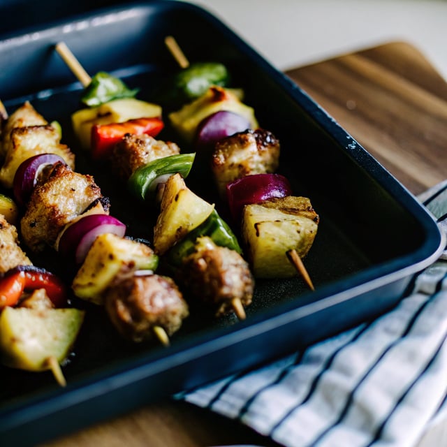 BBQ Pineapple Chicken Kabobs
