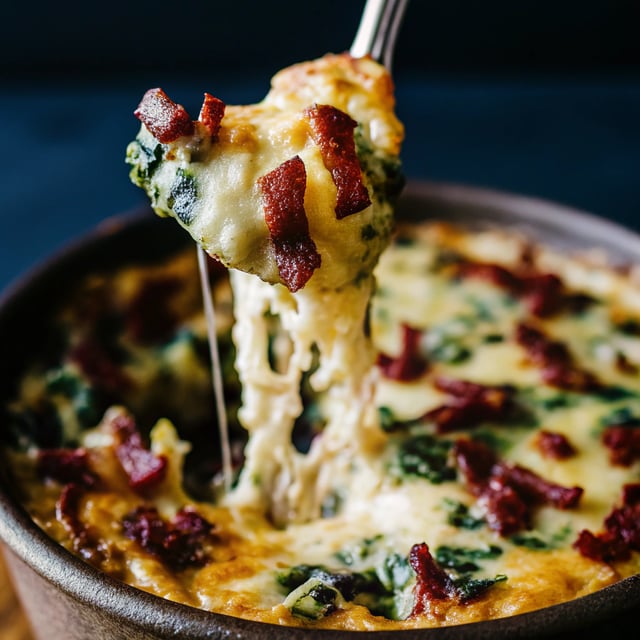 Cheesy Bacon Spinach Dip
