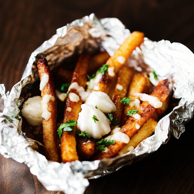 Cheesy Garlic Fries in Foil