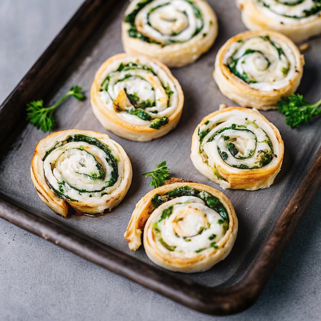 Cheesy Spinach and Artichoke Pinwheels