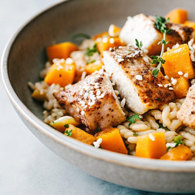 Chicken and Butternut Squash Orzo
