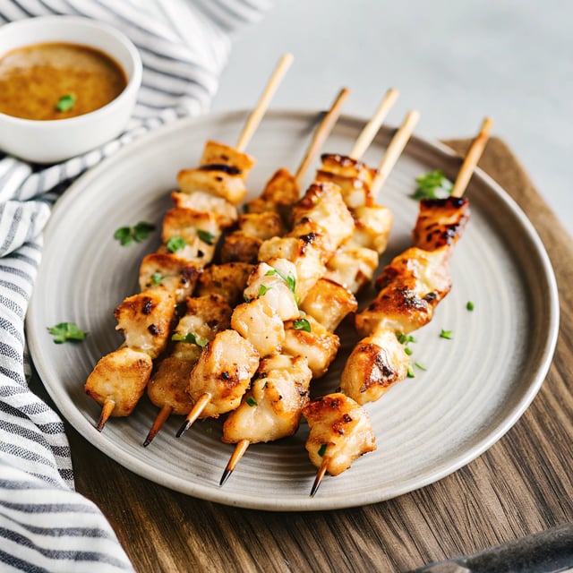 Chicken Satay with Peanut Sauce