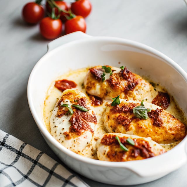 Chicken with Sun-Dried Tomato Cream Sauce