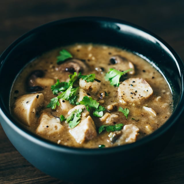 Creamy Chicken and Mushroom Soup
