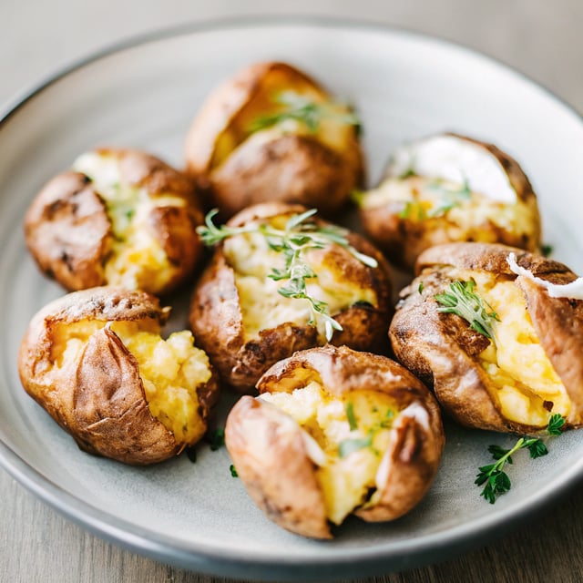 Crispy Dijon Smashed Potatoes