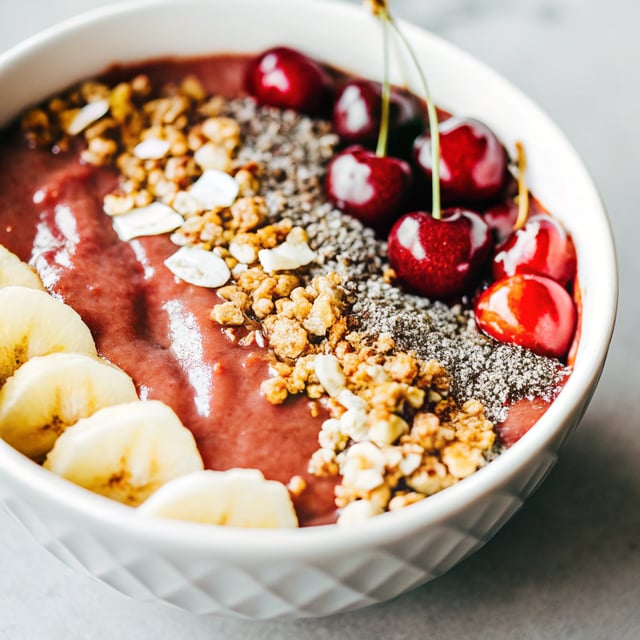 Dark Cherry Smoothie Bowls
