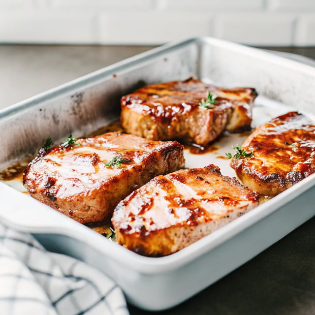 Easy Pork Chops with Sweet and Sour Glaze