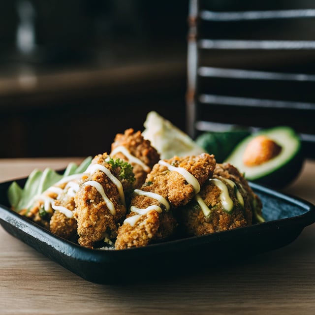 Fried Avocado with Chipotle Cream Sauce