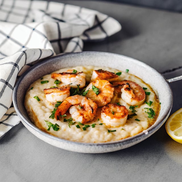 Garlic Butter Shrimp and Grits