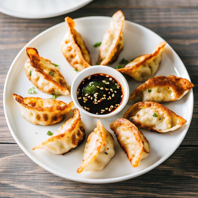 Garlic Ginger Chicken Potstickers