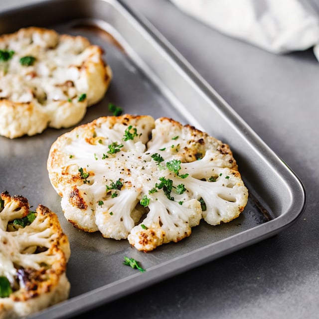 Garlic Parmesan Cauliflower Steaks