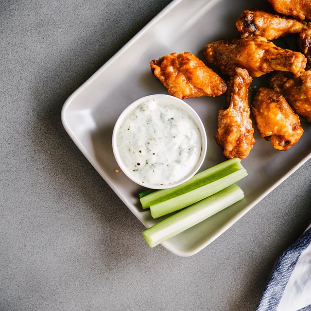Honey Buffalo Wings with Homemade Ranch