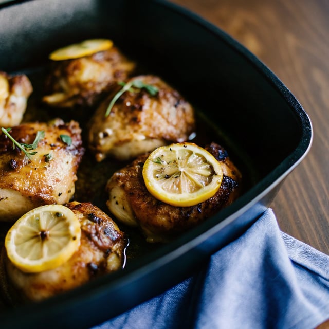 Lemon Garlic Chicken Thighs