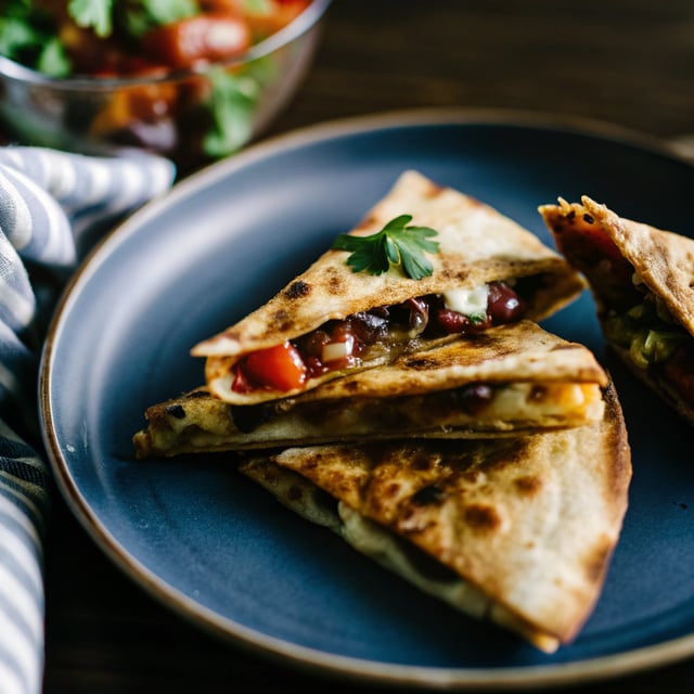 Mini Bean and Cheese Quesadillas