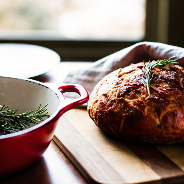 No Knead Rosemary Bread