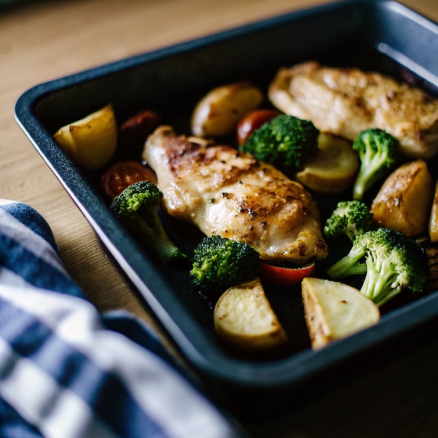 One Pan Honey Garlic Chicken and Veggies